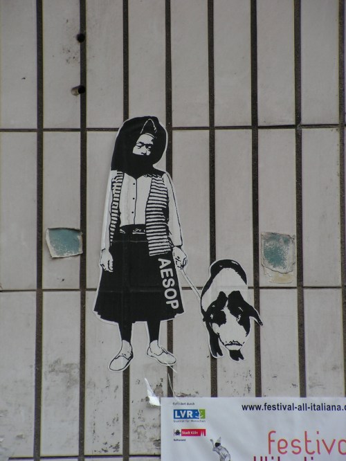 Paste up by AESOP auf der Maybachstraße (Köln)